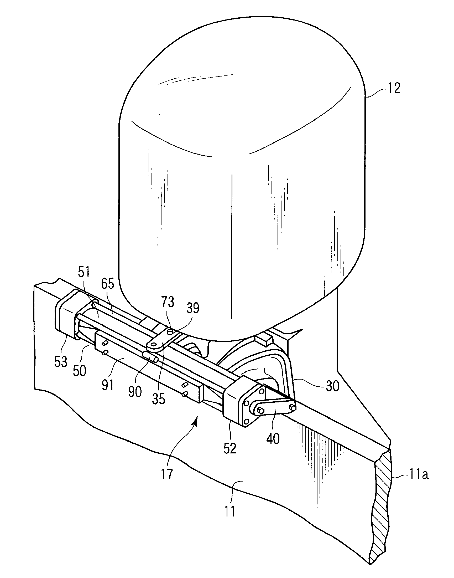 Steering apparatus for outboard motor