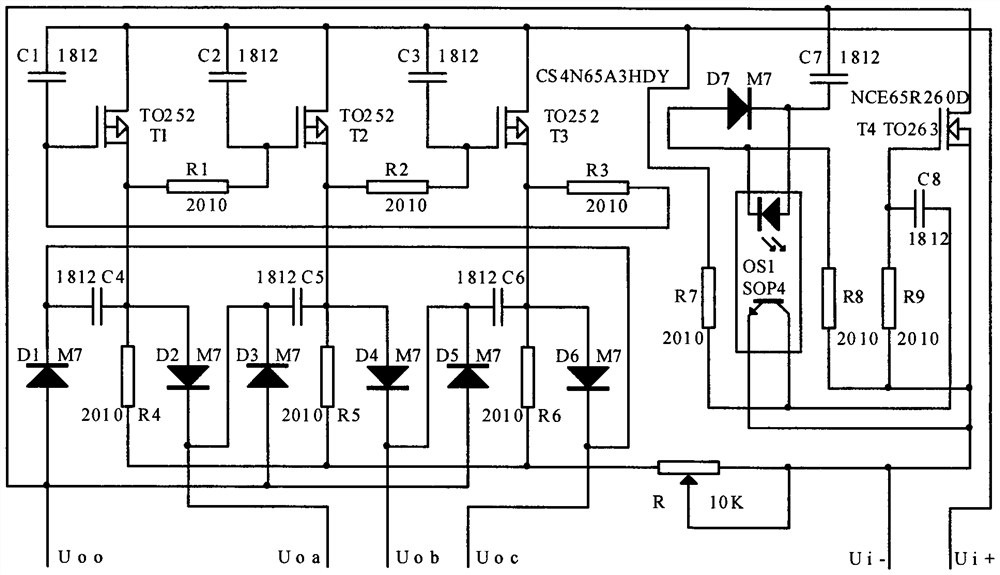 Three-phase synchronous motor DC converter