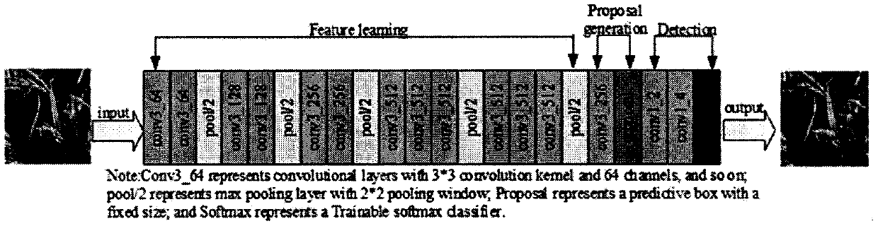 Method for quickly counting rice ear number of field rice by using image pyramid and Fast-RCNN