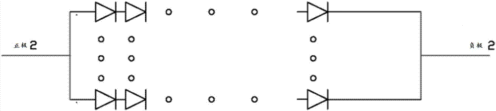 White-light LED COB with CSP chip andlip blue-light chip encapsulation and preparation method thereof