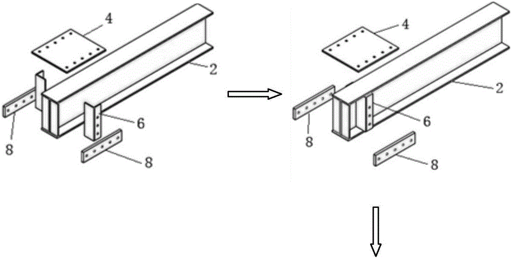 Multi-cavity concrete filled steel tube combination column and steel beam bolt joint and assembly method