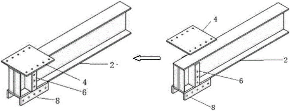 Multi-cavity concrete filled steel tube combination column and steel beam bolt joint and assembly method