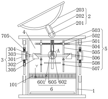 Energy-saving 5G wireless communication receiving and adjusting device