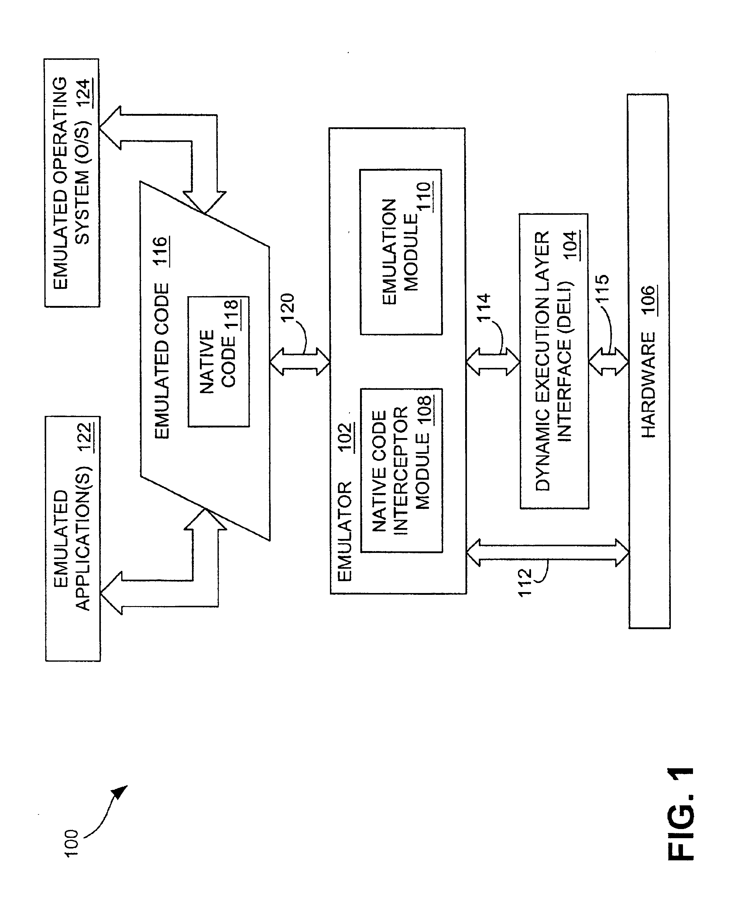 Systems and methods for integrating emulated and native code