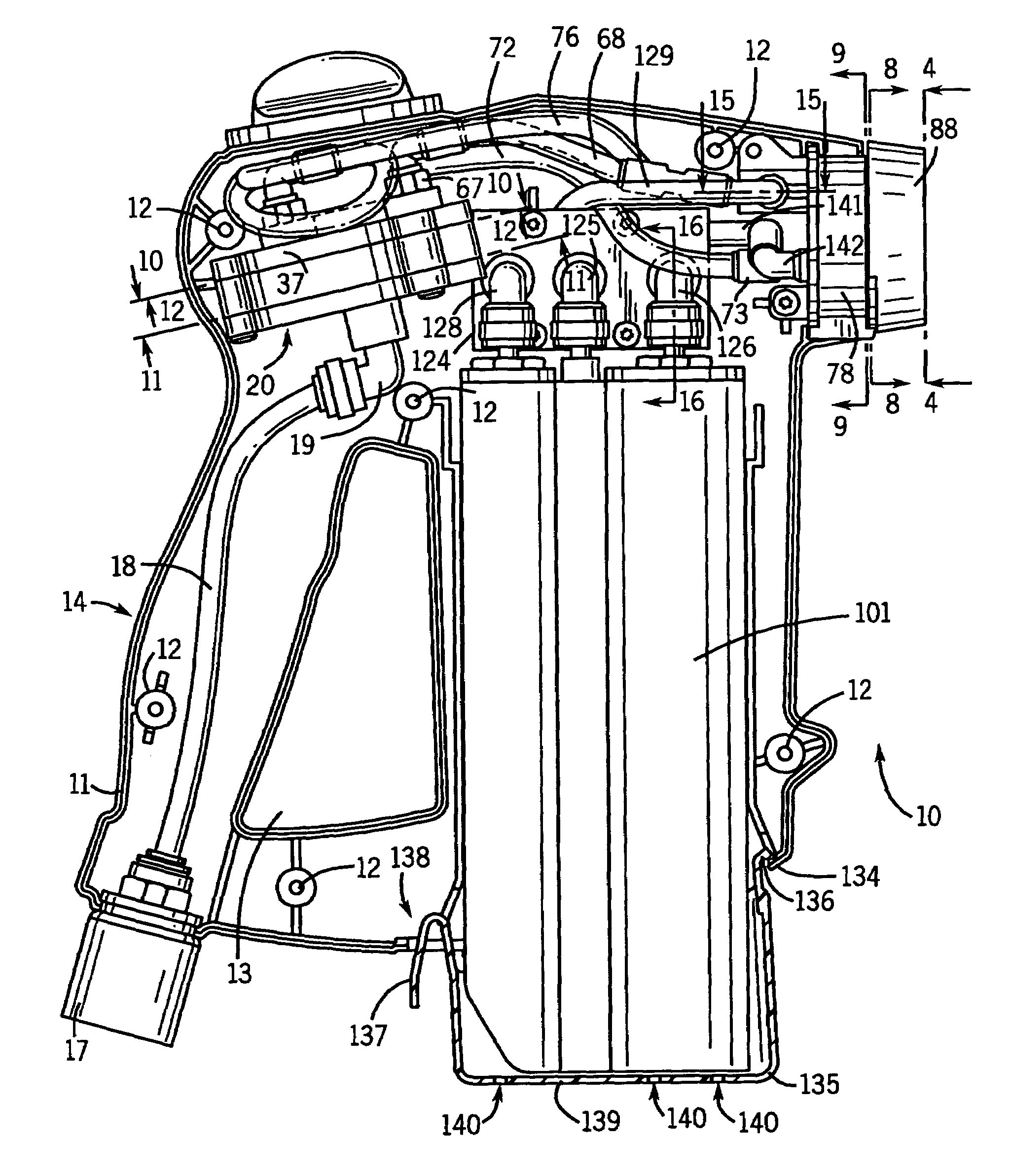 Sprayer for cleaning exterior surfaces