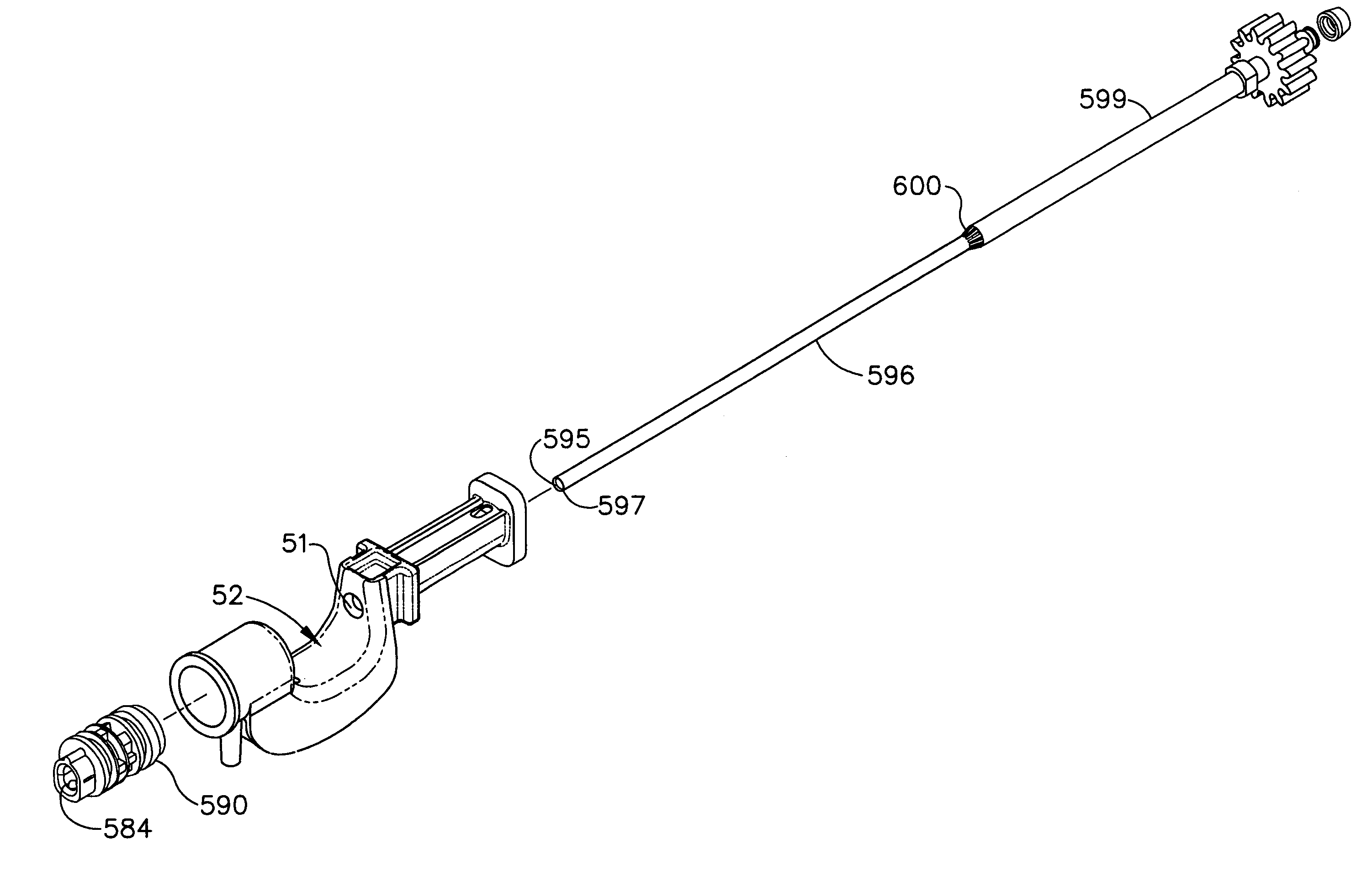 Surgical biopsy device having automatic rotation of the probe for taking multiple samples