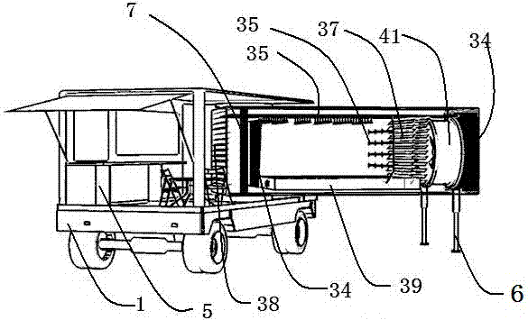 Trailer capable of removing fog and haze and device thereof