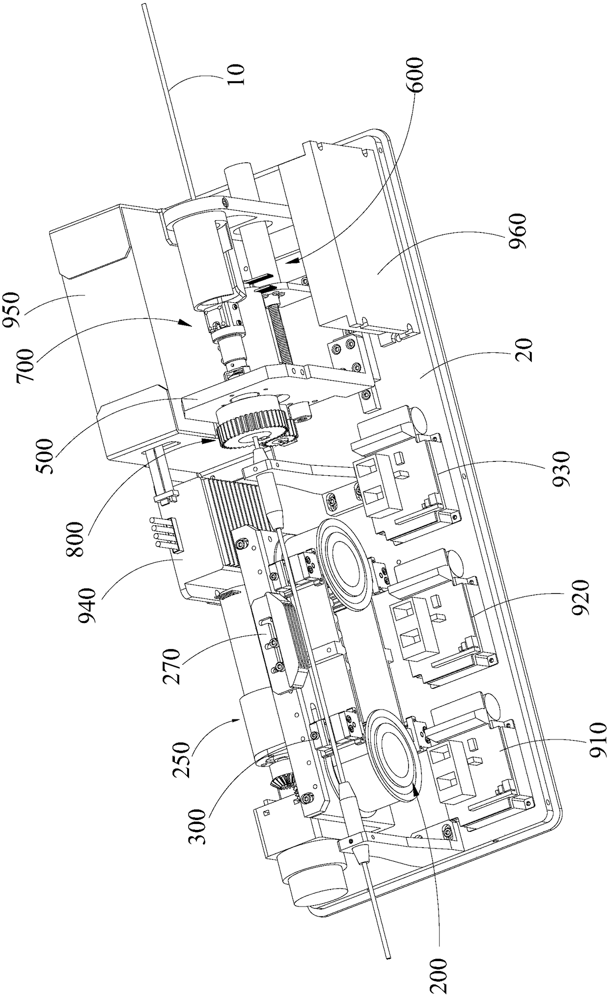 Vascular intervention operation robot guide wire and catheter control device