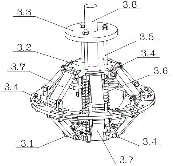 Expanding type pipe plugging head and body mechanism thereof