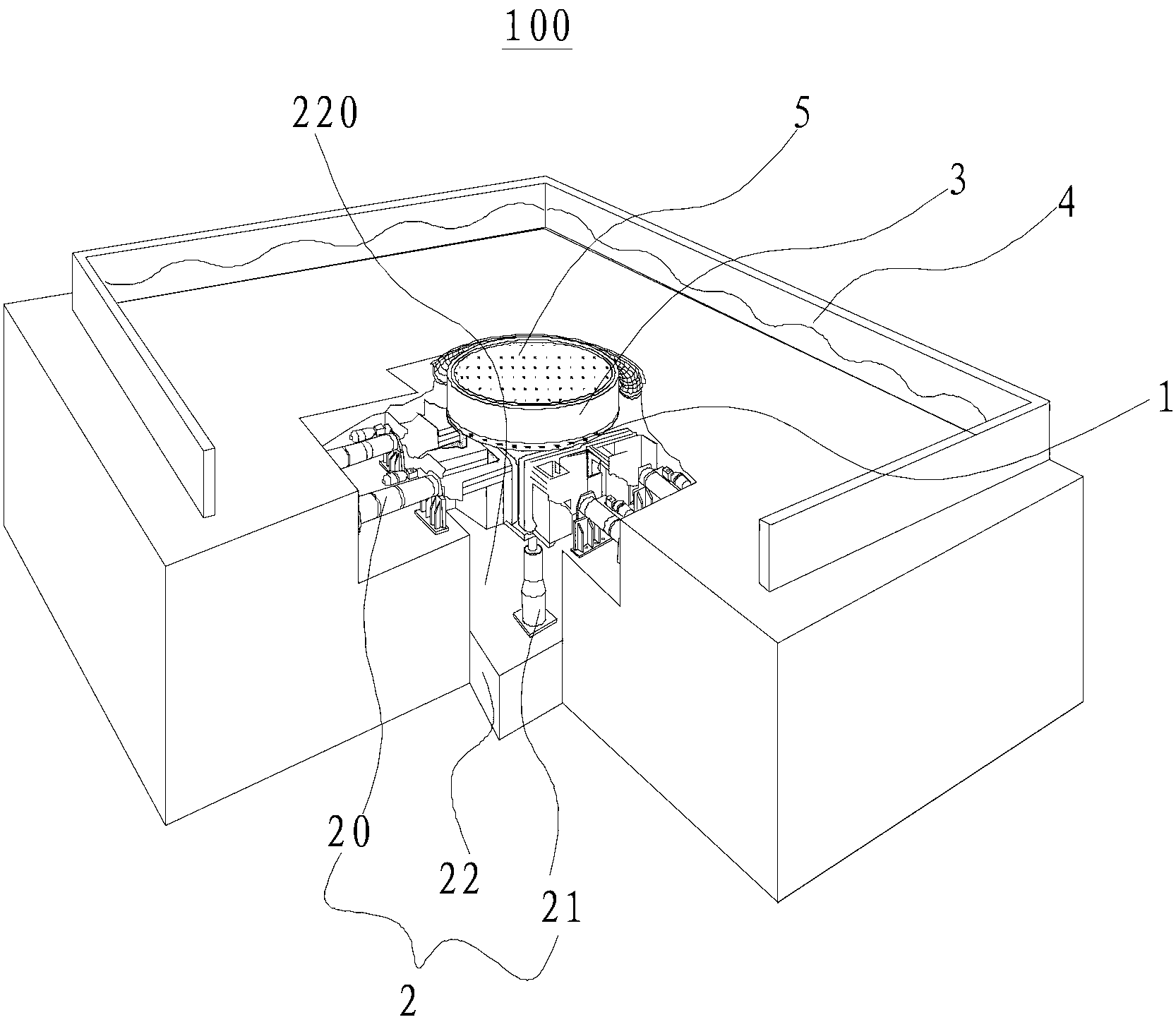 Maritime work vibrating table device