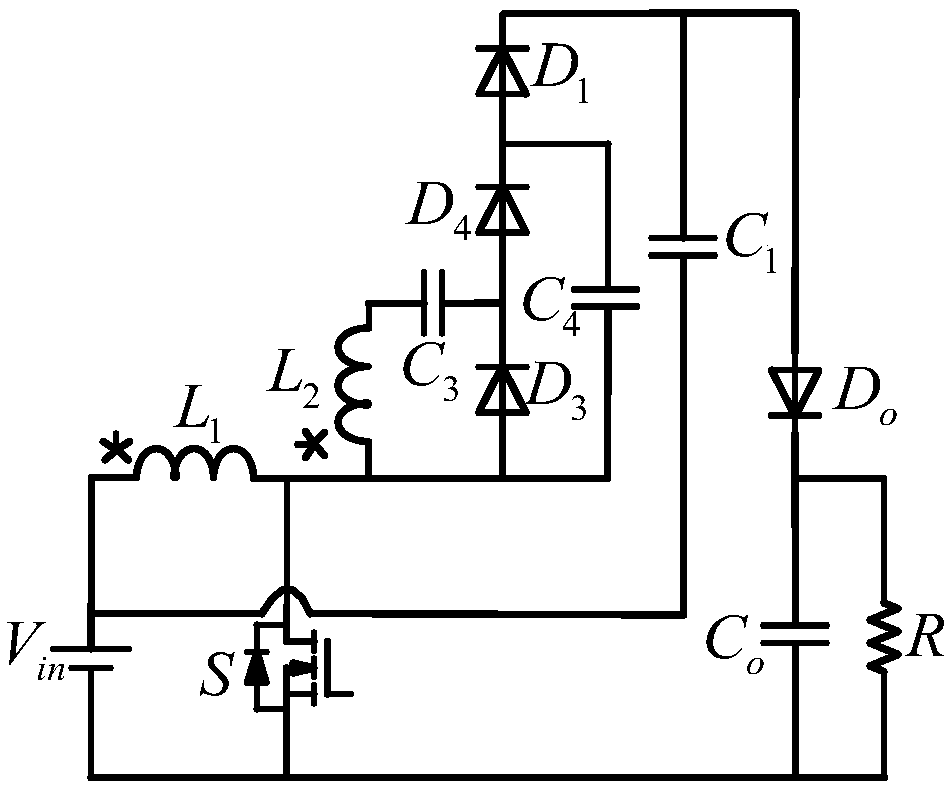 Compound dual-asymmetric voltage-multiplying unit DC-DC converter