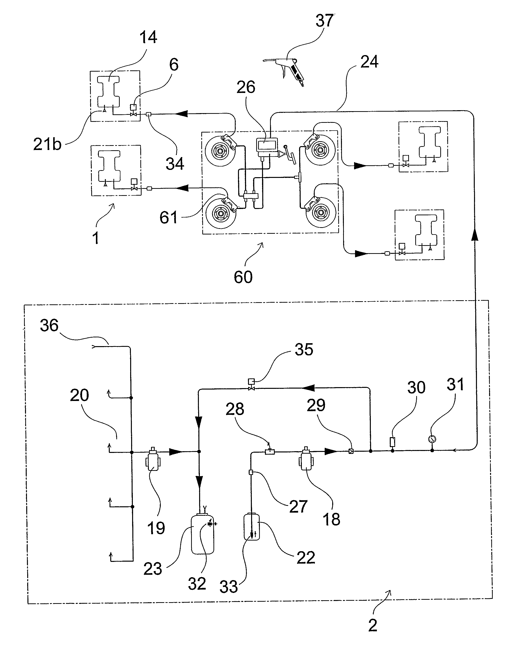 Automotive service equipment and method for brake fluid exchange with wireless brake bleeding system