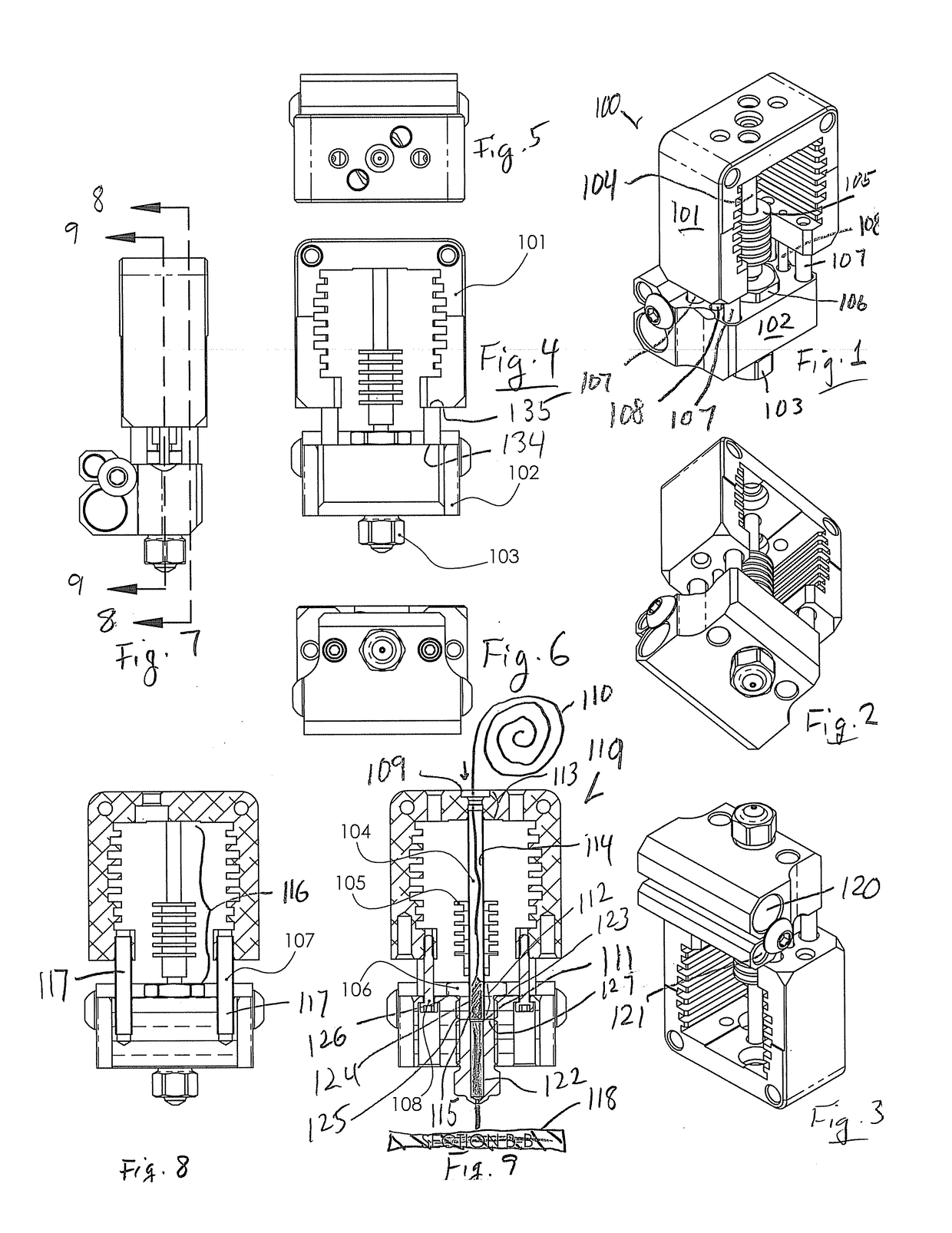 Adaptable high-performance extrusion head for fused filament fabrication systems