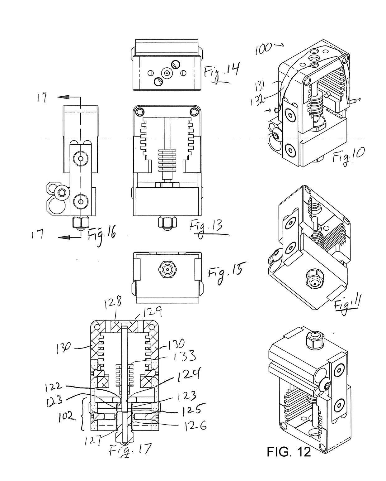 Adaptable high-performance extrusion head for fused filament fabrication systems