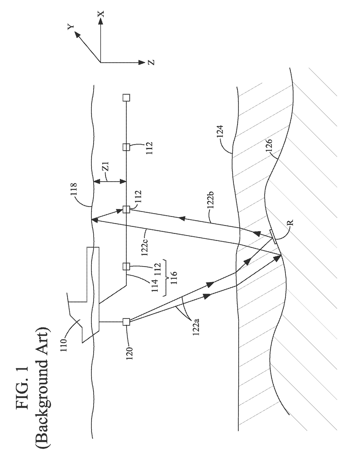 Device and method for correcting seismic data for variable air-water interface