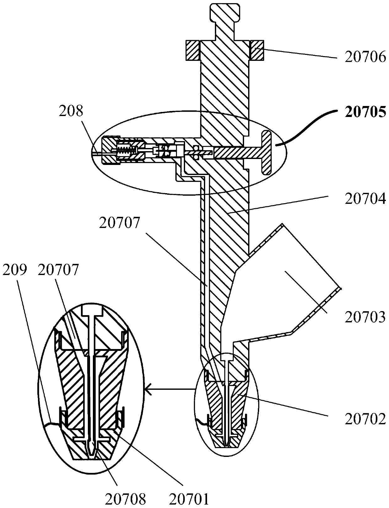 Method and device for preparing thin film through electrostatic gas spraying and thermocuring