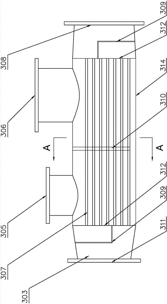 Waste gas treatment device of pre-roll-coating aluminum roll production line