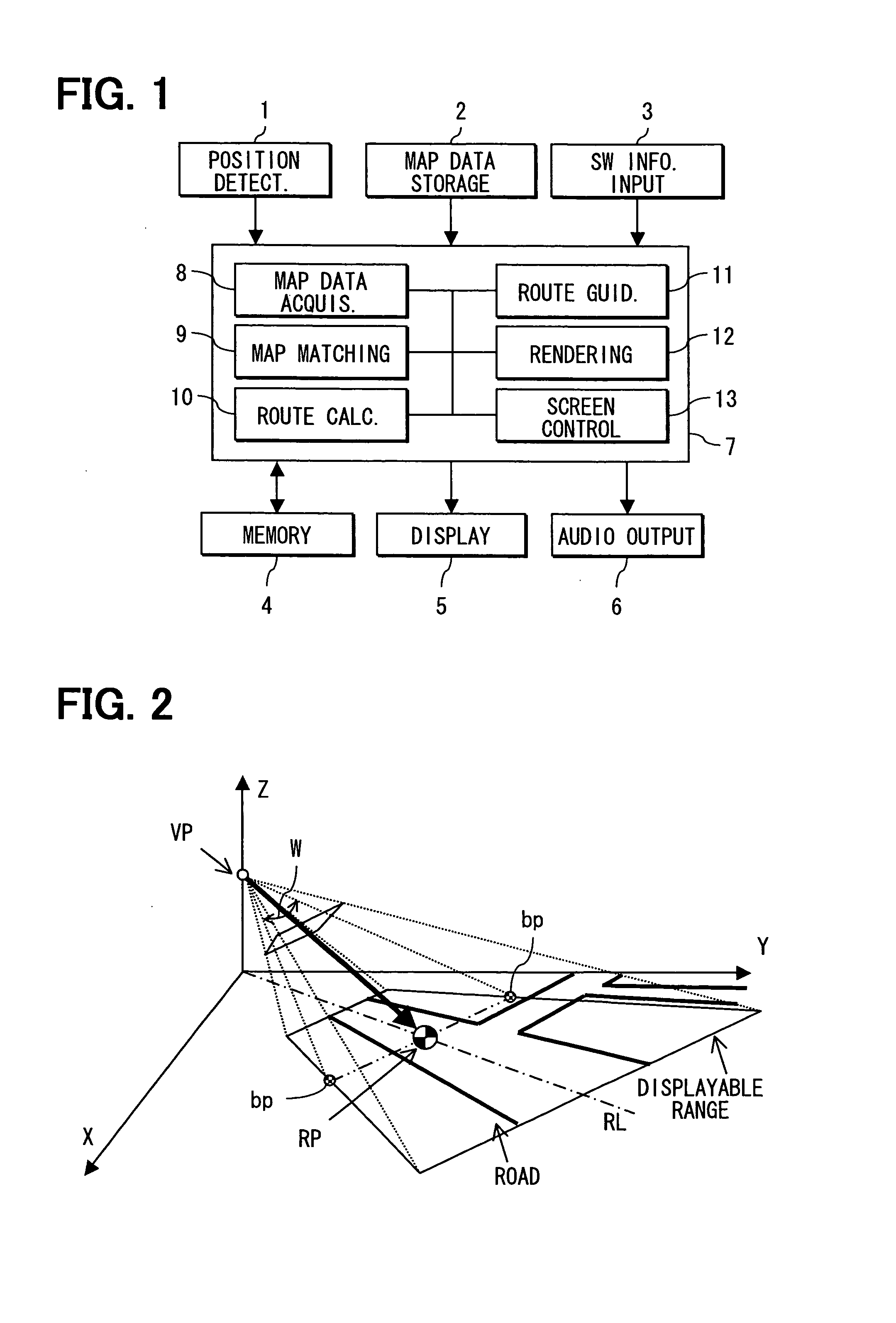 Map display device and map display method