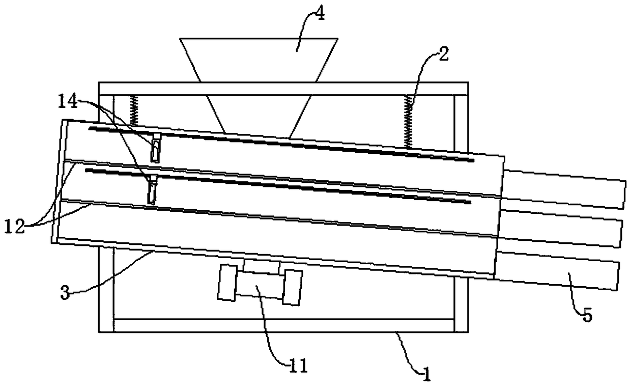 Rapid screening device with flattening function for fodder production