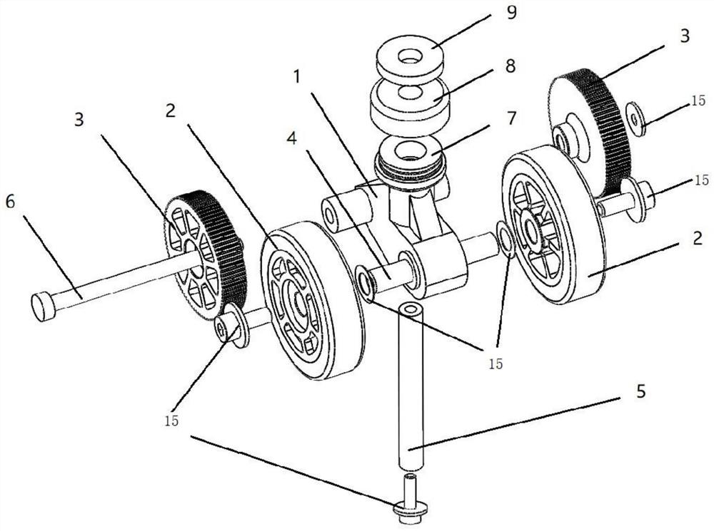 Obstacle crossing assembly and obstacle crossing device