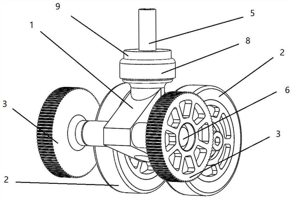 Obstacle crossing assembly and obstacle crossing device