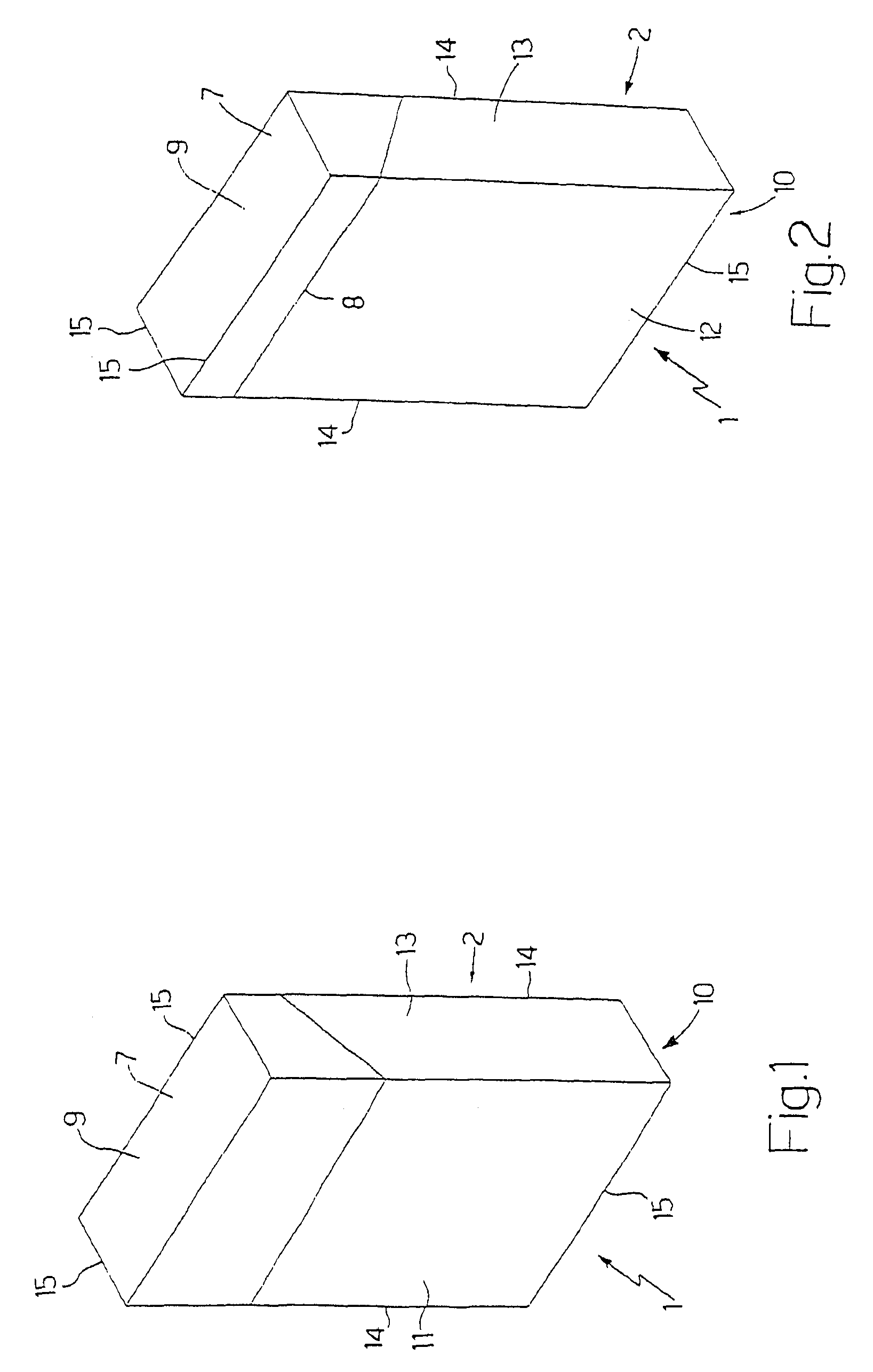 Package of tobacco articles having an inner package with a cover flap fixed to a hinged lid