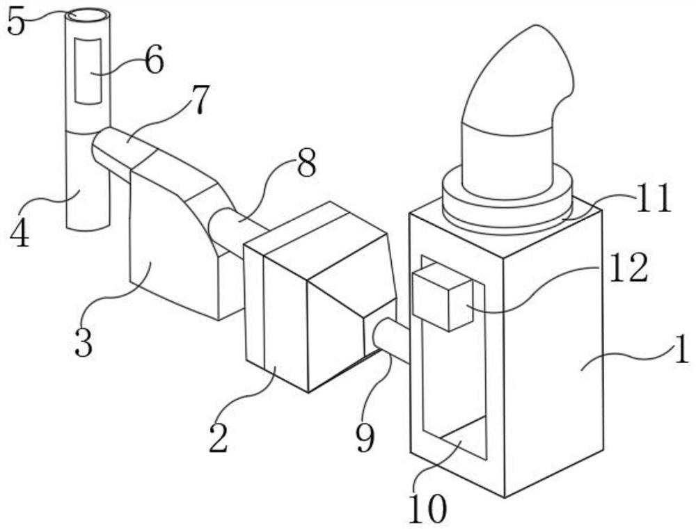 Robot welding fume purifying and collecting device and treatment method thereof