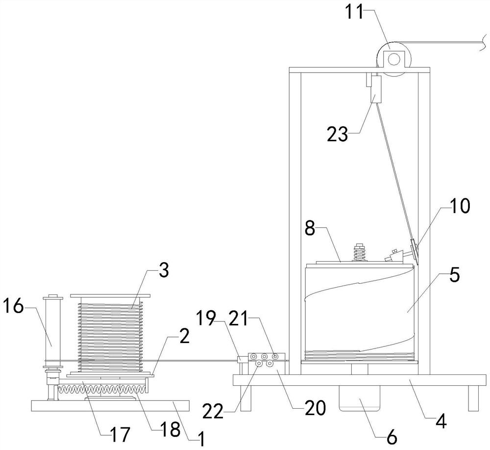 Novel automatic wire feeding device of splayed nail machine