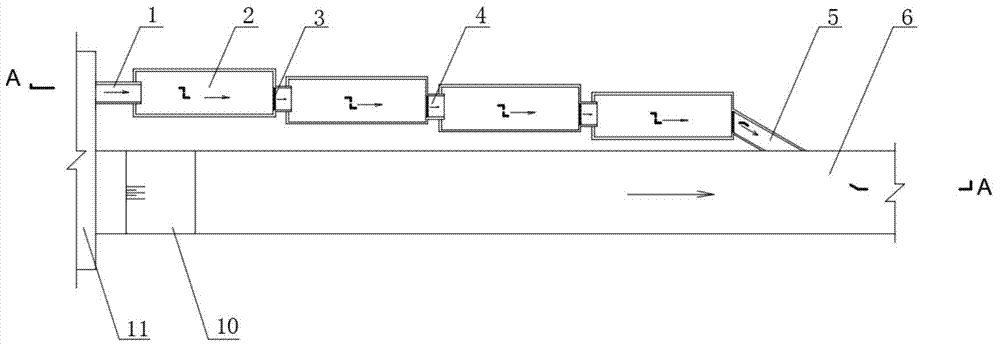 Overfallen type stepped plunge pool energy dissipation system