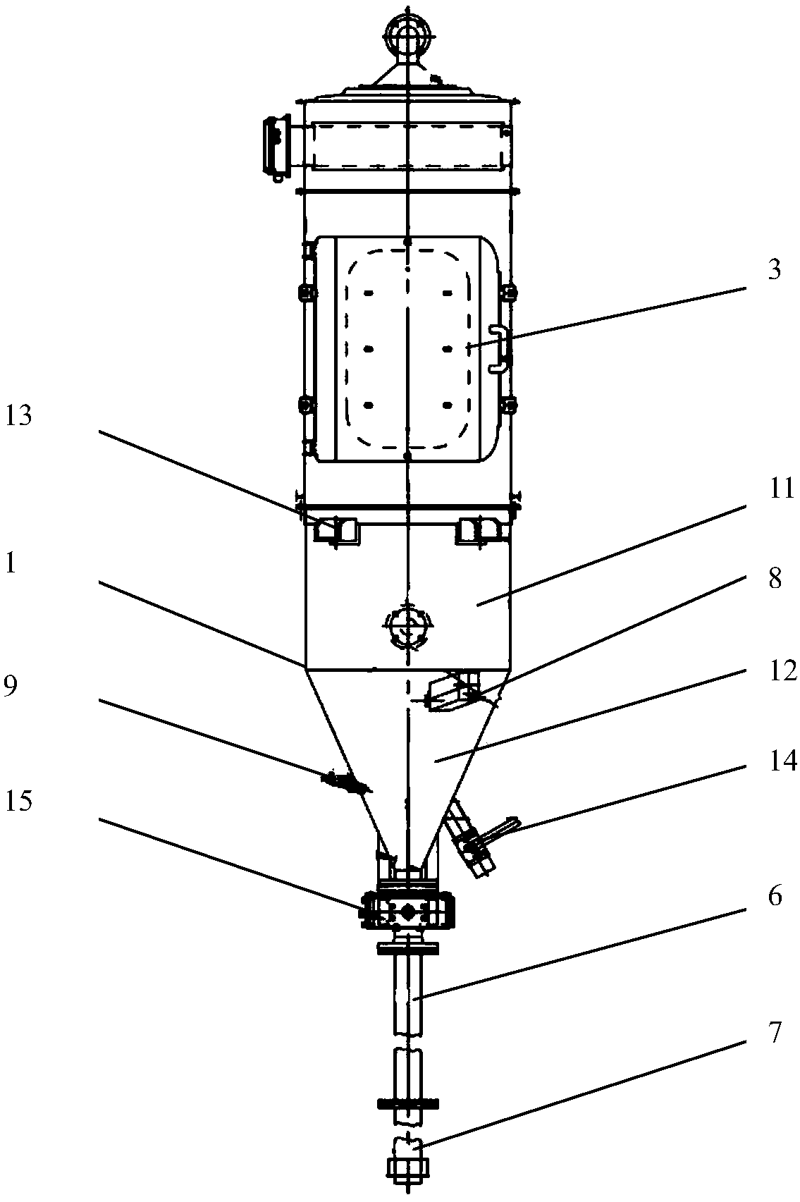 PE conveying hopper