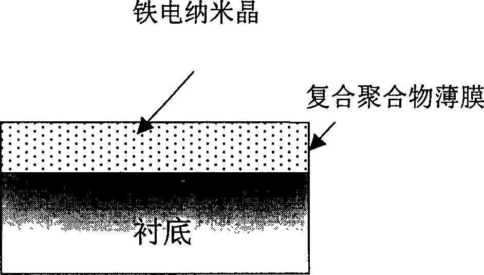 Electro-optical polarized polymer containing nano ferroelectric crystals, and preparation method