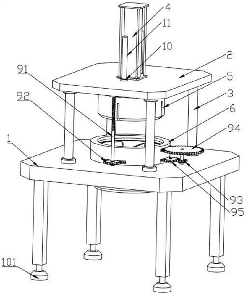 A device for pressing and cutting Chinese herbal medicines