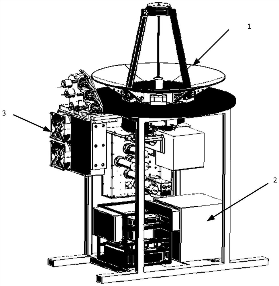 Antenna common-caliber miniaturized microwave laser composite detection radar