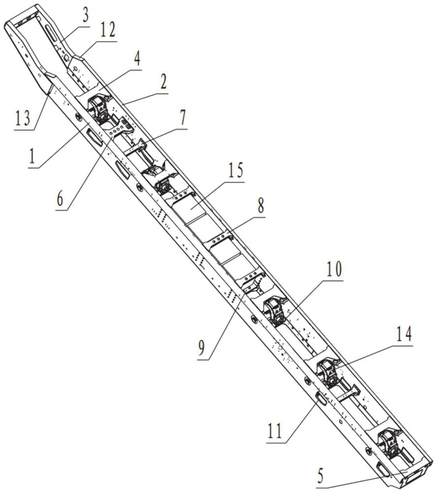 Frame structure suitable for heavy electric drive special vehicle chassis