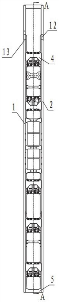 Frame structure suitable for heavy electric drive special vehicle chassis