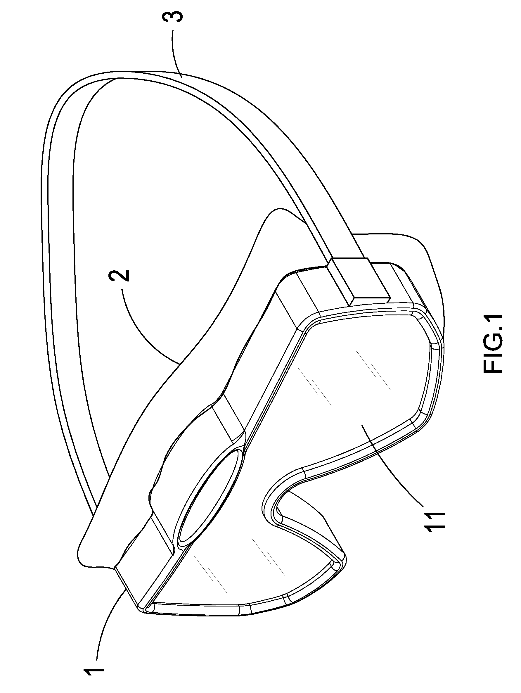 Scuba mask structure and manufacturing process thereof