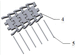 Bend-twist coupling type piezoelectric driving track traveling device and working method thereof