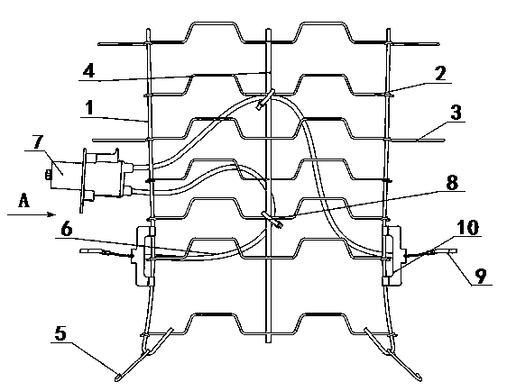 Double-stay-wire manual adjustable waist support