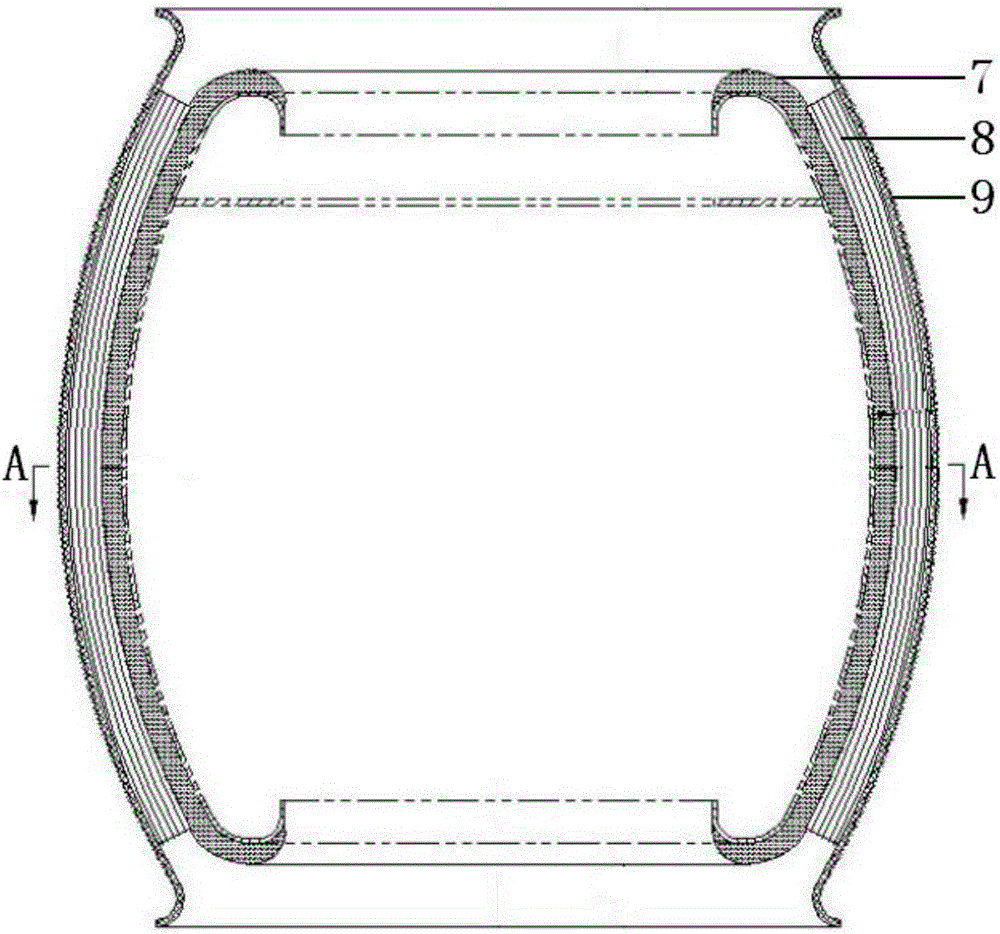 High-voltage line outlet structure of electric reactor at voltage of less than or equal to 500kV