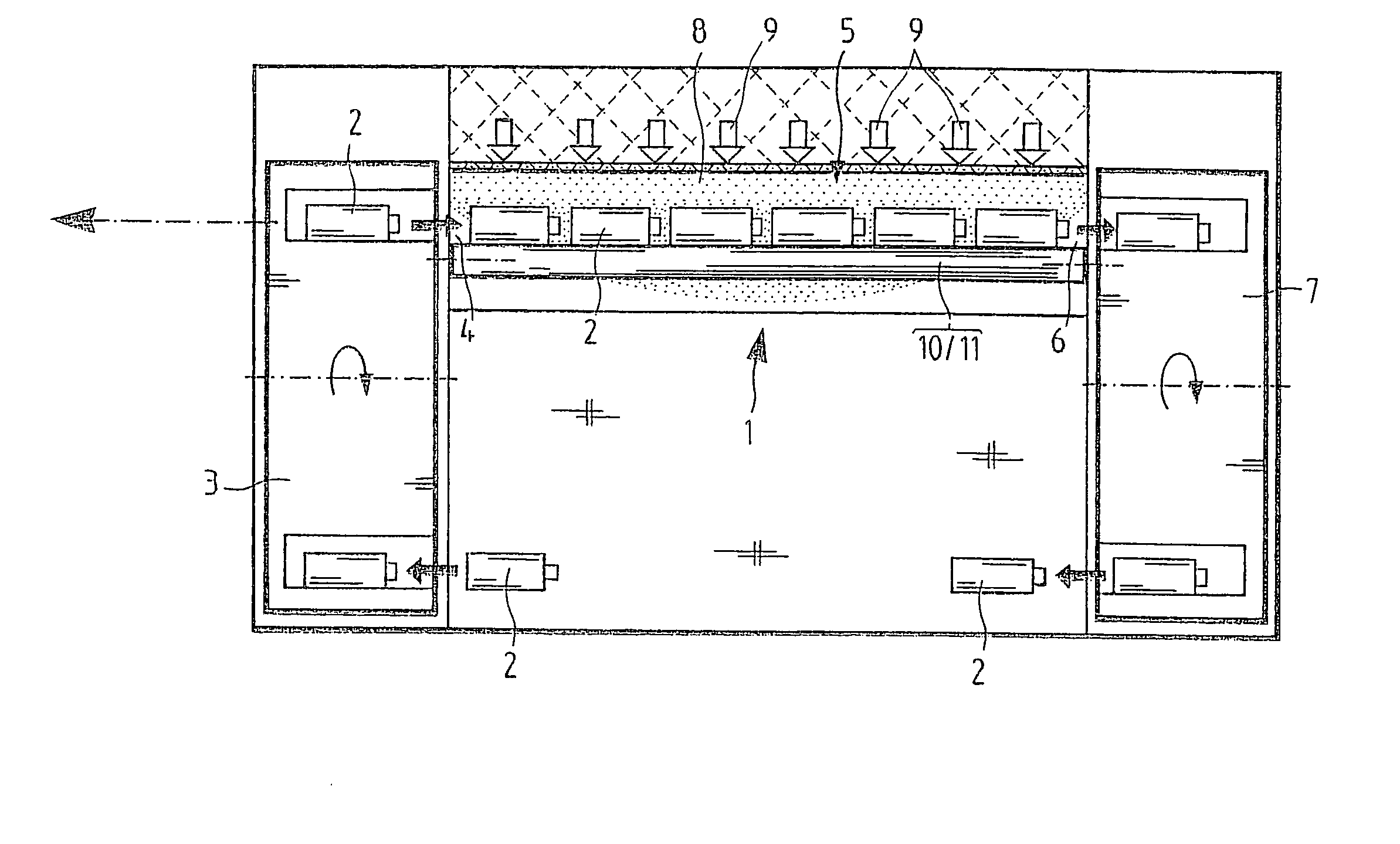 Method and device for sterilizing containers