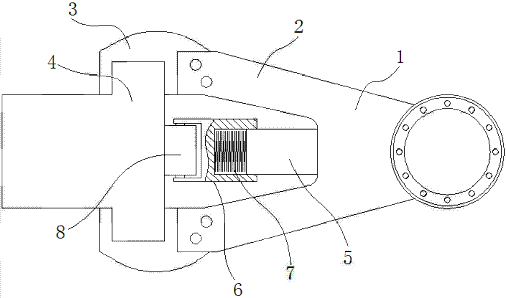 Sliding groove mechanism of rotary drilling rig follow-up frame