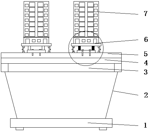 Simulation demonstration device for seismic mitigation and absorption technology