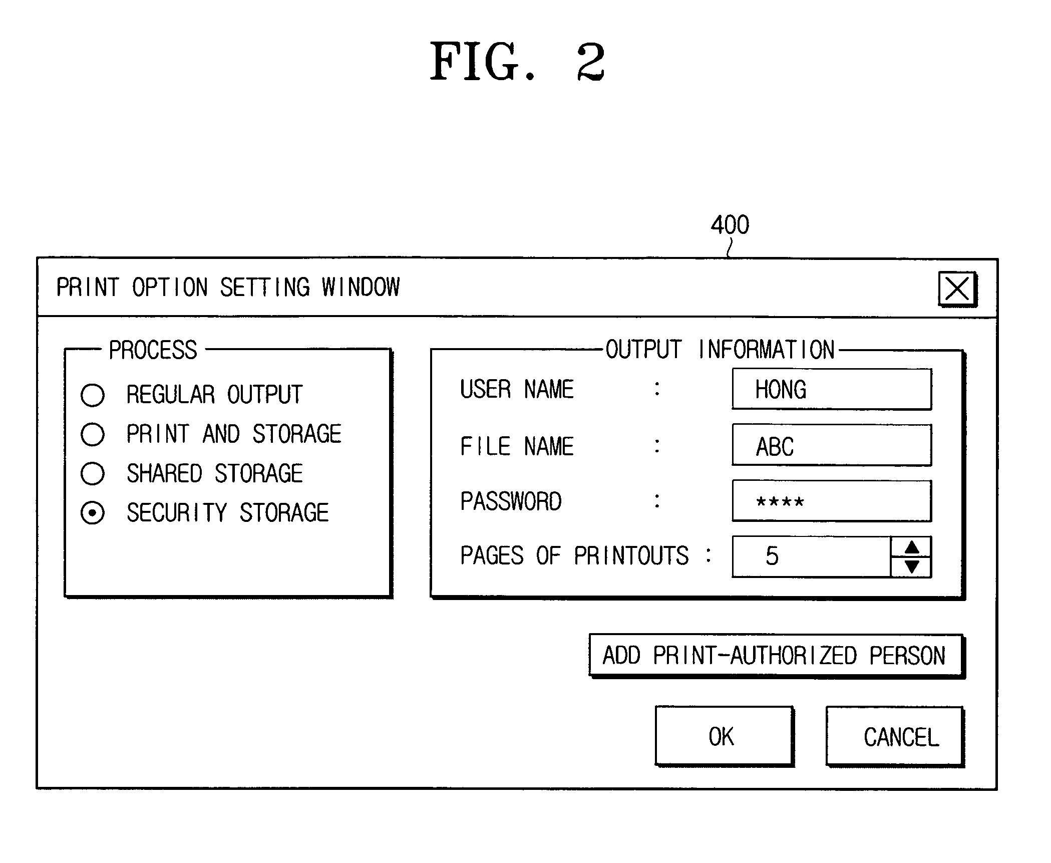 Network-based image forming device and print secure method thereof