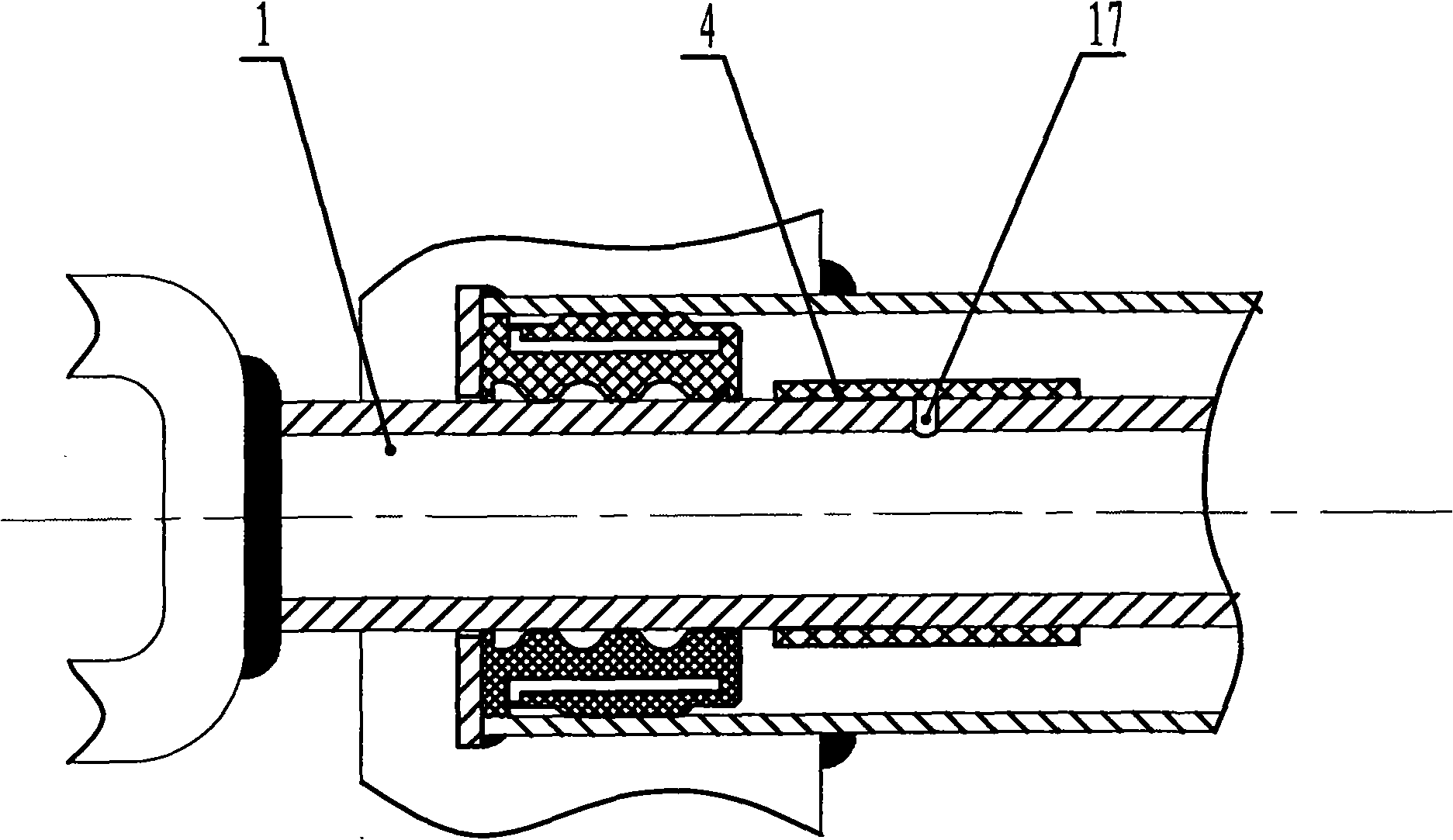 Automobile energy-absorbing steering tube column