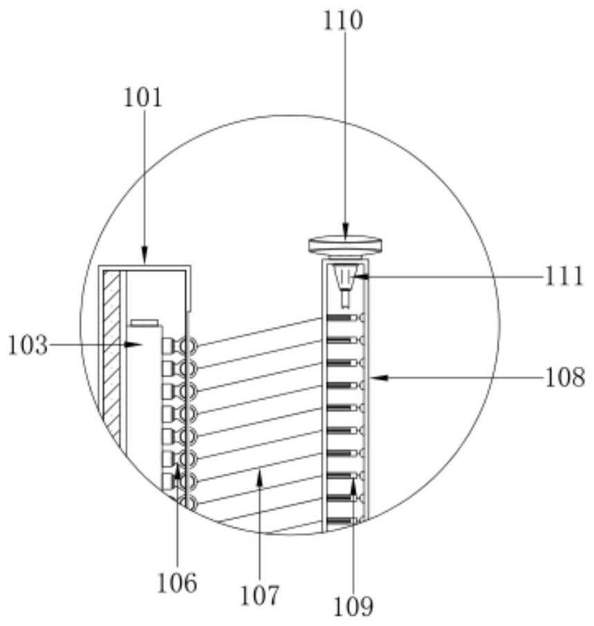 Planting device capable of achieving staged type water supplementing for early-stage planting of saplings in water-deficient and strong-sunning area