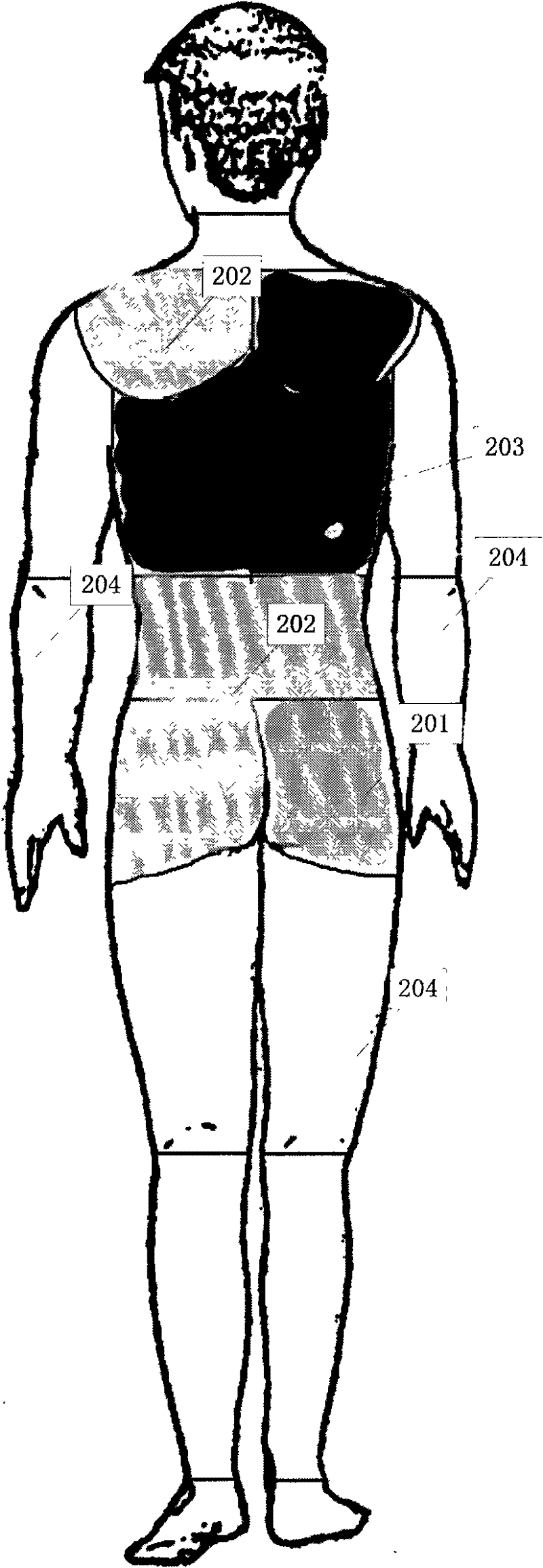 Carrying equipment system based on reachability grading of upper limb of human body