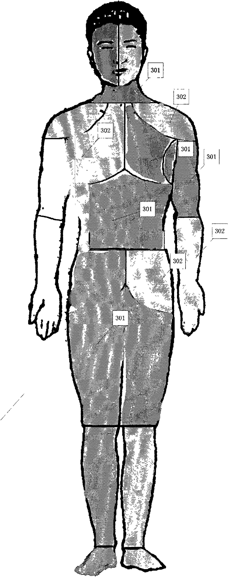 Carrying equipment system based on reachability grading of upper limb of human body