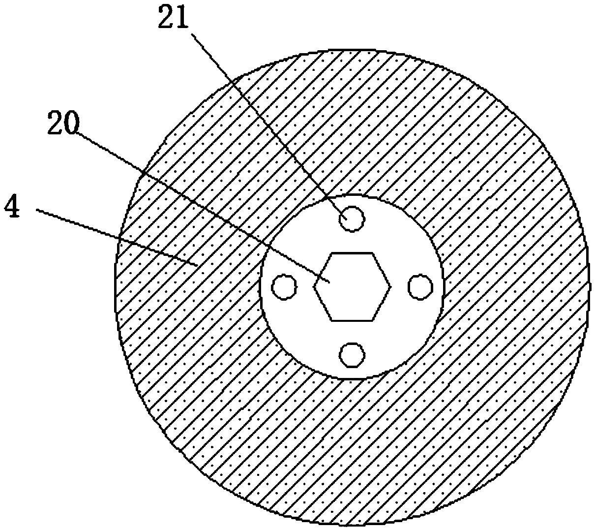 Polishing device with double polishing wheels capable of being easily disassembled and assembled