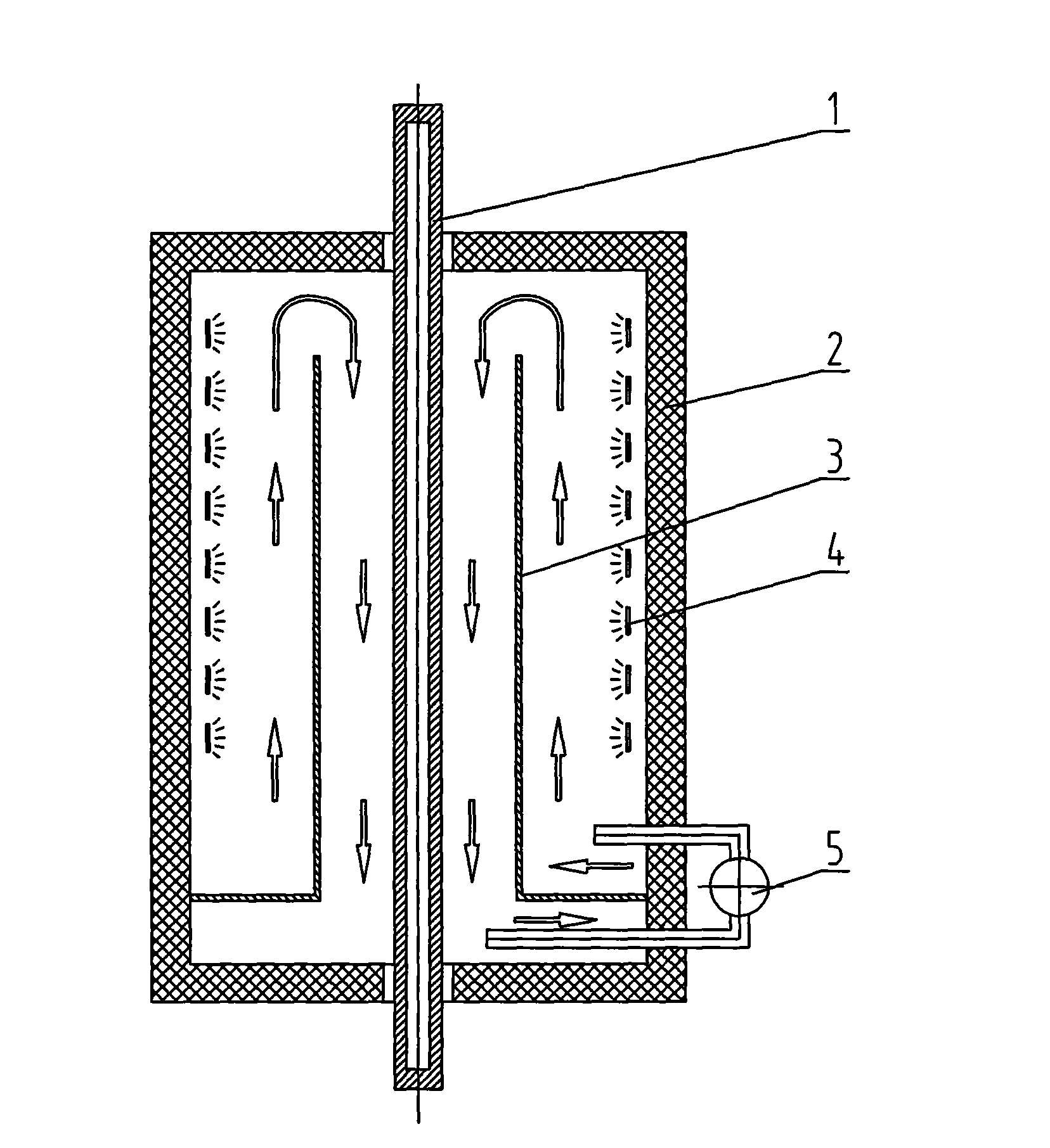 High-temperature high-pressure kettle air heating device