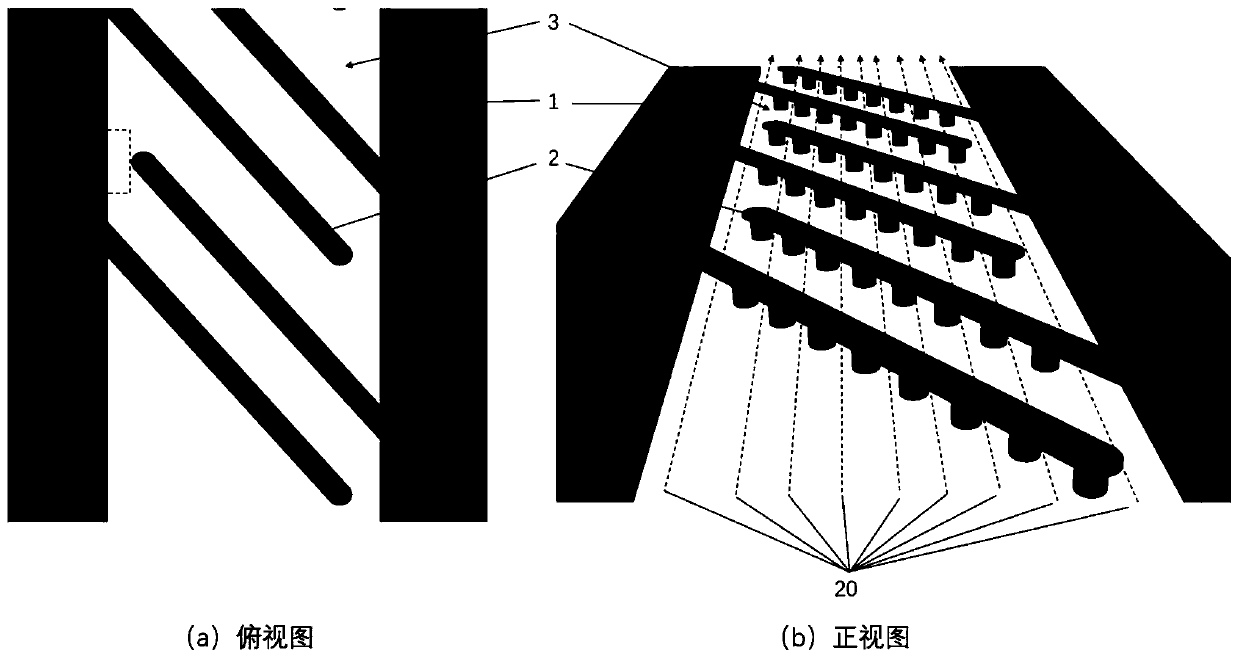 Slide rail type dielectrophoresis electrode structure for high-throughput continuous flow cell separation